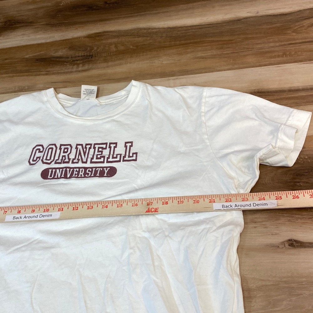 Vintage Cornell University T-Shirt Mens XL White Short Sleeve Cotton - Picture 5 of 7